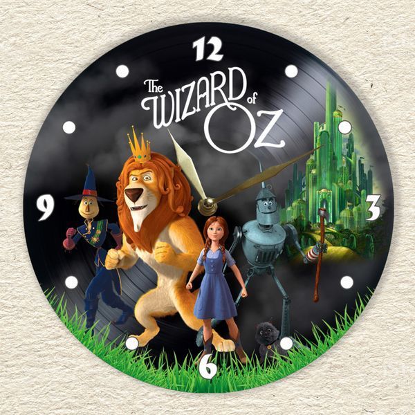 Настінний вініловий годинник Чарівник країни Оз, діаметр 30см UF-Clock-M-The Wizard of Oz-2 фото