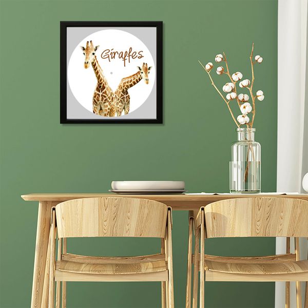 Vinyl Record Decor in a Wooden Frame Giraffes 14" UF-Frame-Giraffes-1 photo