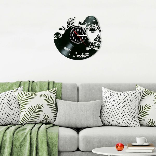 Wall Vinyl Record Clock Gnome 12" 131-1-1 photo