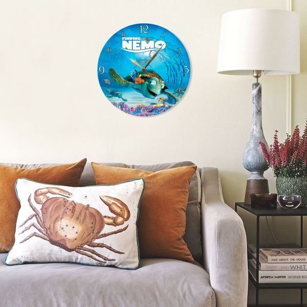 Настінний вініловий годинник У пошуках Немо, діаметр 30см UF-Clock-C-Finding Nemo-1 фото