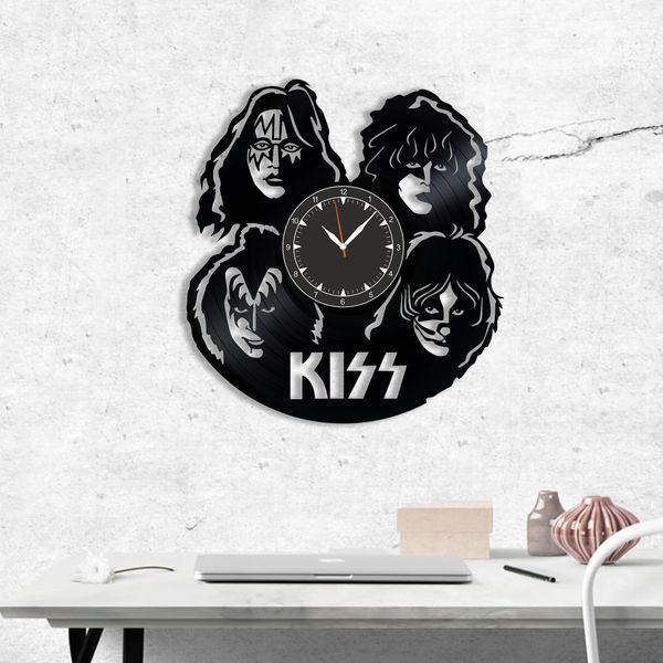 Wall Vinyl Record Clock Kiss 12" Vinyl-Clock-Kiss-1 photo
