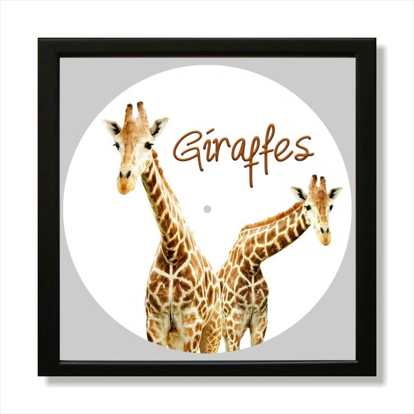 Vinyl Record Decor in a Wooden Frame Giraffes 14" UF-Frame-Giraffes-1 photo