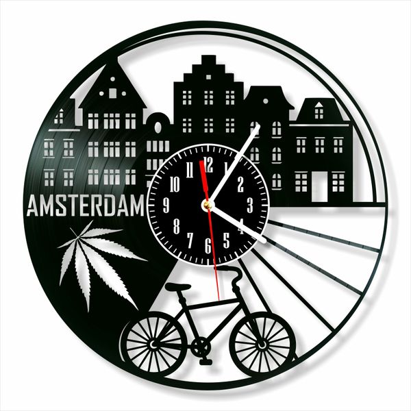 Wall Vinyl Record Clock Amsterdam 12" Vinyl-Clock-Amsterdam-1 photo