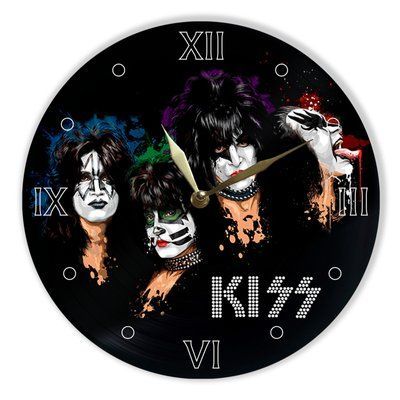 Wall Vinyl Record Clock Kiss 12" UF-Clock-Kiss-2 photo