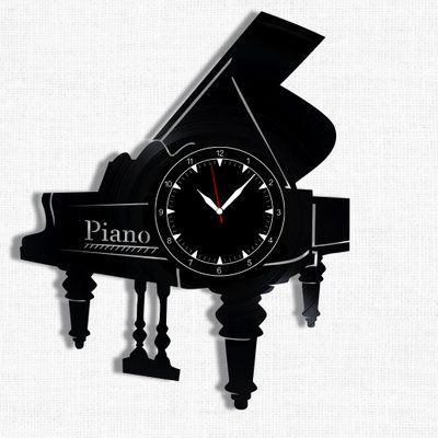 Wall Vinyl Record Clock Piano 12" Vinyl-Clock-Piano-1 photo