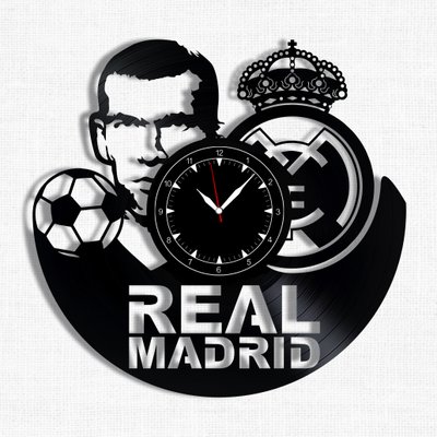 Wall Vinyl Record Clock FC Real Madrid 12" Vinyl-Clock-FC Real Madrid-1 photo