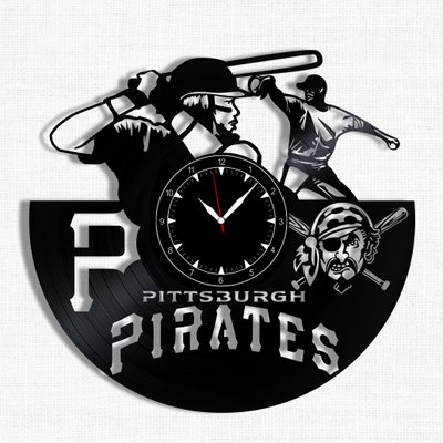 Wall Vinyl Record Clock Pittsburgh Pirates 12" Vinyl-Clock-Pittsburgh Pirates-1 photo