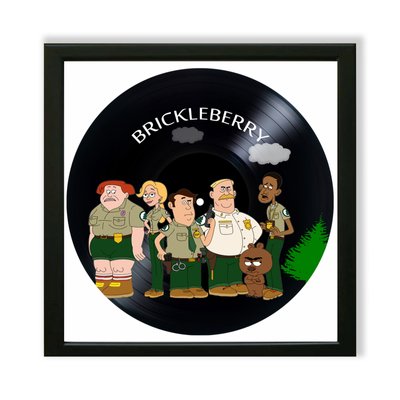 Vinyl Record Decor in a Wooden Frame Brickleberry 14" UF-Frame-C-Brickleberry-1 photo