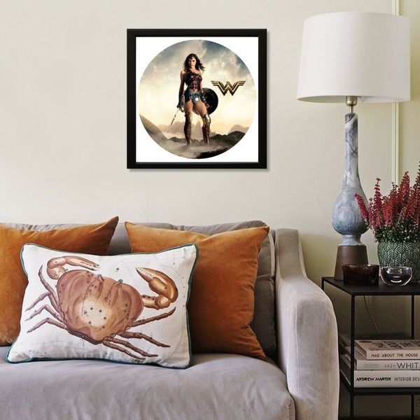 Vinyl Record Decor in a Wooden Frame Wonder Woman 14" 793-4-1 photo