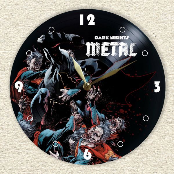 Wall Vinyl Record Clock Dark Nights Metal 12" UF-Clock-Dark Nights Metal-1 photo