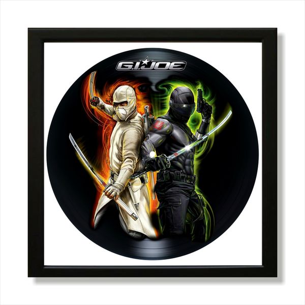 Vinyl Record Decor in a Wooden Frame G.I. Joe 14" UF-Frame-M-G.I. Joe-2 photo