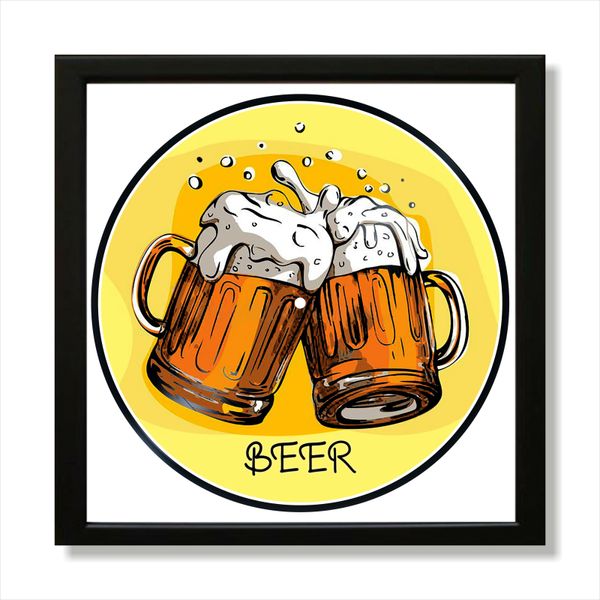 Vinyl Record Decor in a Wooden Frame Beer 14" UF-Frame-Beer-1 photo