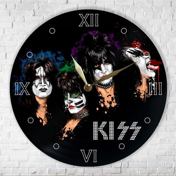 Wall Vinyl Record Clock Kiss 12" UF-Clock-Kiss-2 photo
