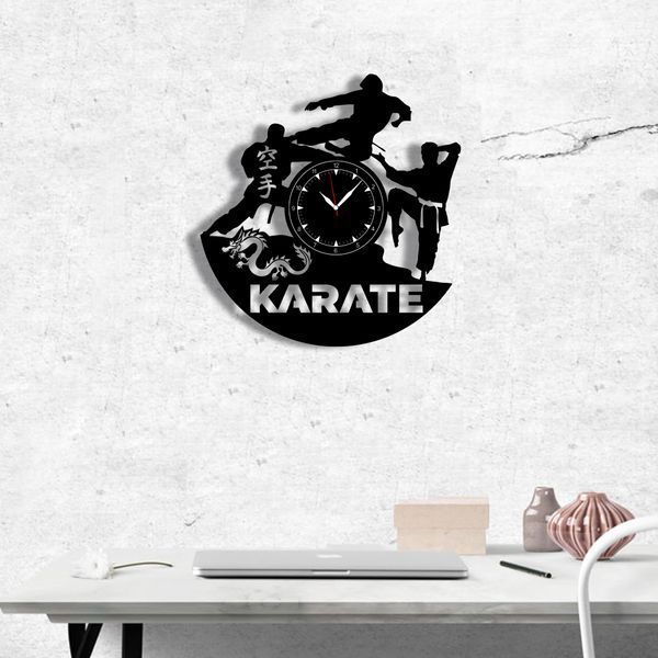 Wall Vinyl Record Clock Кarate 12" 215-1-1 photo