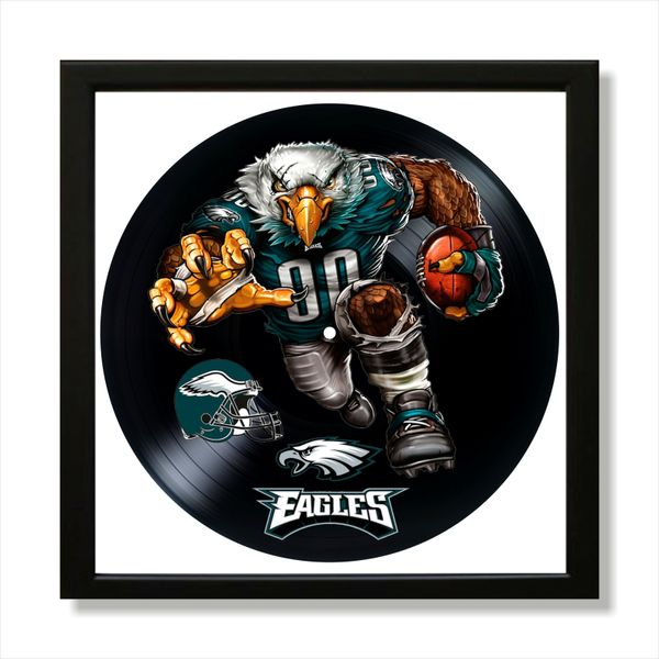 Vinyl Record Decor in a Wooden Frame Philadelphia Eagles 14" UF-Frame-Philadelphia Eagles-2 photo