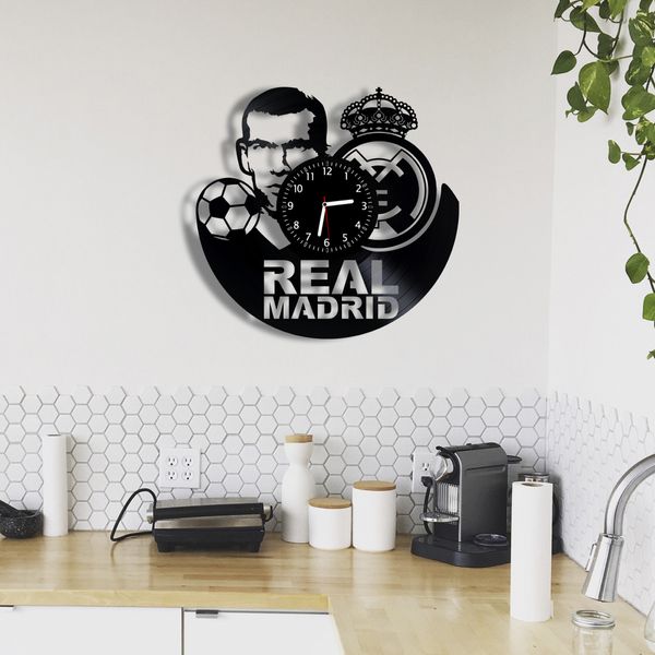 Wall Vinyl Record Clock FC Real Madrid 12" Vinyl-Clock-FC Real Madrid-1 photo