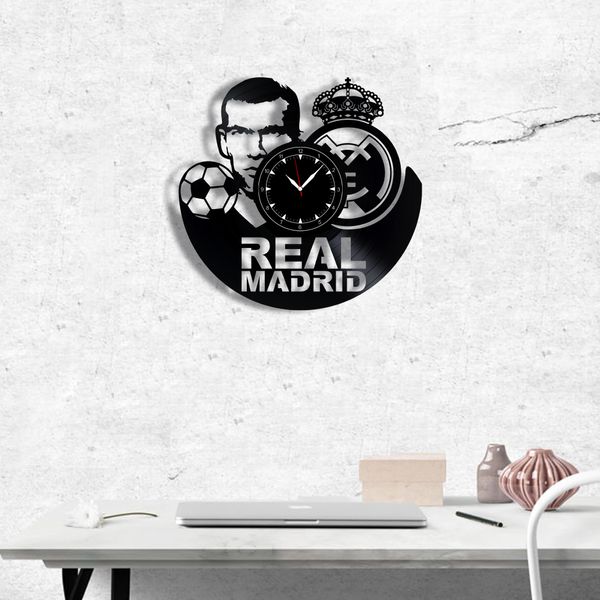 Wall Vinyl Record Clock FC Real Madrid 12" Vinyl-Clock-FC Real Madrid-1 photo