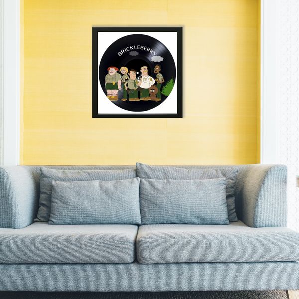 Vinyl Record Decor in a Wooden Frame Brickleberry 14" UF-Frame-C-Brickleberry-1 photo