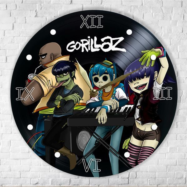 Wall Vinyl Record Clock Gorillaz 12" UF-Clock-Gorillaz-2 photo