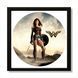 Vinyl Record Decor in a Wooden Frame Wonder Woman 14" 793-4-1 photo 1