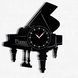 Настінний вініловий годинник Піаніно, діаметр 30см Vinyl-Clock-Piano-1 фото 1