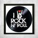 Vinyl Record Decor in a Wooden Frame Love Rock n roll 14" 552-4-1 photo 1