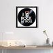 Vinyl Record Decor in a Wooden Frame Love Rock n roll 14" 552-4-1 photo 2