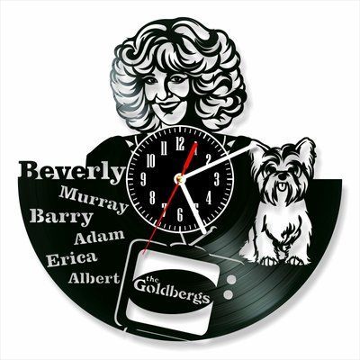 Настінний вініловий годинник Ґолдберги , діаметр 30см Vinyl-Clock-M-The Goldbergs-1 фото