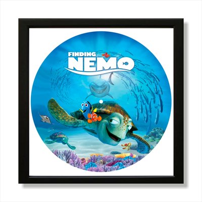 Vinyl Record Decor in a Wooden Frame Finding Nemo 14" UF-Frame-C-Finding Nemo-1 photo