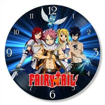 Настінний вініловий годинник Казковий Хвіст, діаметр 30см UF-Clock-Fairy Tail-1 фото