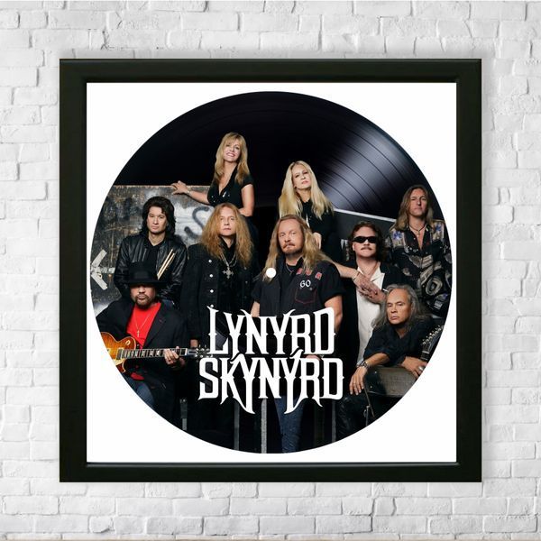 Настінний вініловий декор в дерев'яній рамці Lynyrd Skynyrd, розміром 36см 553-4-1 фото