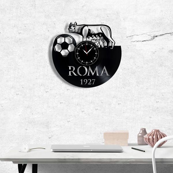 Wall Vinyl Record Clock FC Roma 12" Vinyl-Clock-FC Roma-1 photo