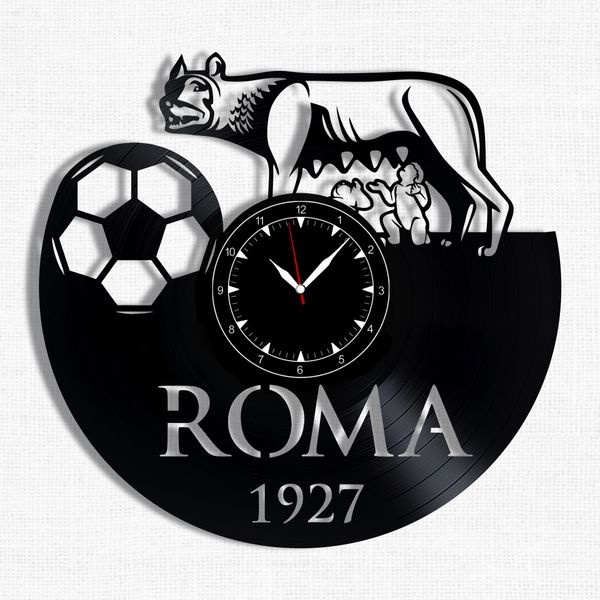 Wall Vinyl Record Clock FC Roma 12" Vinyl-Clock-FC Roma-1 photo