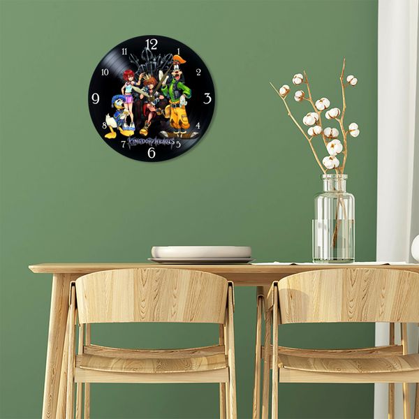 Wall Vinyl Record Clock Kingdom Hearts 12" UF-Clock-Kingdom Hearts-3 photo