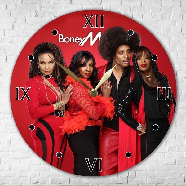 Настінний вініловий годинник Boney M, діаметр 30см UF-Clock-Boney M-1 фото