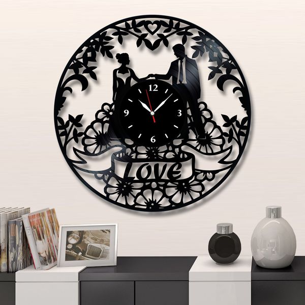 Wall Vinyl Record Clock Love 12" Vinyl-Clock-Love-6 photo