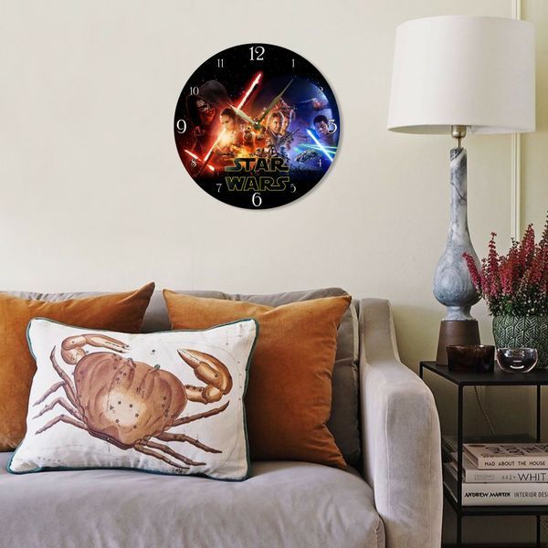 Настінний вініловий годинник Зоряні війни, діаметр 30см UF-Clock-Star Wars-3 фото