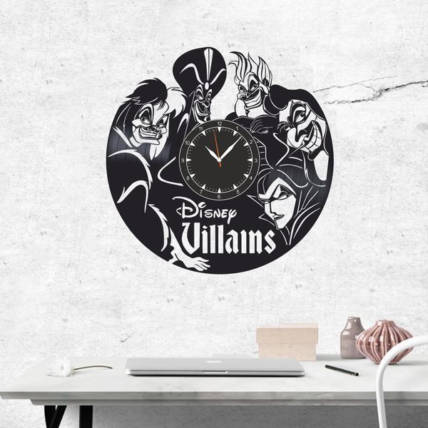 Wall Vinyl Record Clock Villains 12" Vinyl-Clock-C-Villains-2 photo