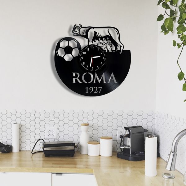 Wall Vinyl Record Clock FC Roma 12" Vinyl-Clock-FC Roma-1 photo