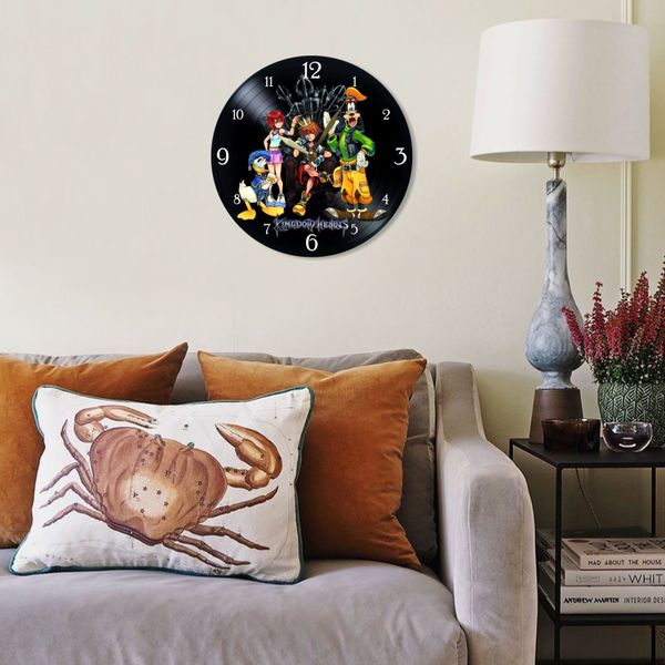 Wall Vinyl Record Clock Kingdom Hearts 12" UF-Clock-Kingdom Hearts-3 photo