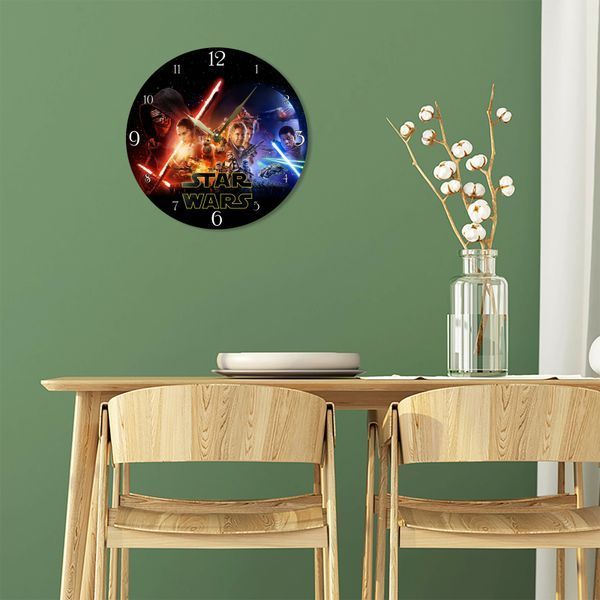 Настінний вініловий годинник Зоряні війни, діаметр 30см UF-Clock-Star Wars-3 фото