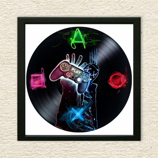 Vinyl Record Decor in a Wooden Frame PlayStation 14" UF-Frame-PlayStation-3 photo