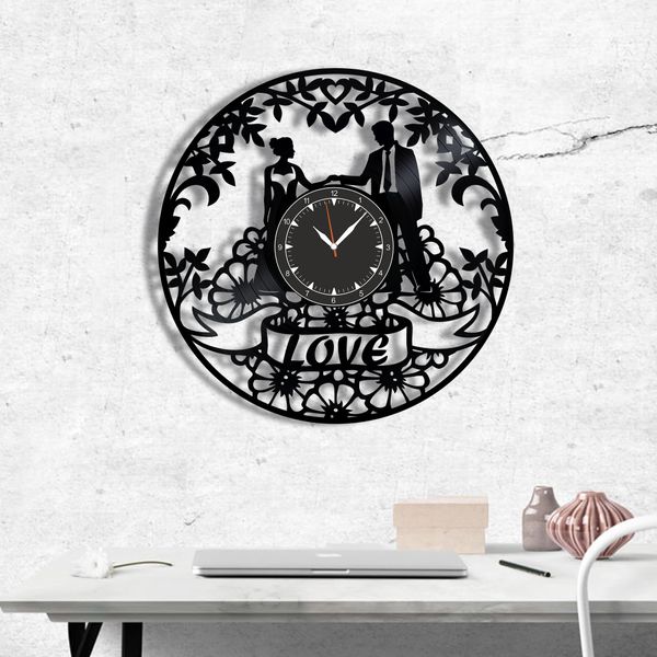 Wall Vinyl Record Clock Love 12" Vinyl-Clock-Love-6 photo