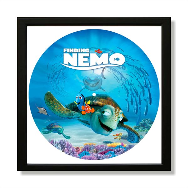 Vinyl Record Decor in a Wooden Frame Finding Nemo 14" UF-Frame-C-Finding Nemo-1 photo