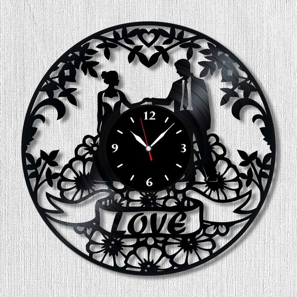 Wall Vinyl Record Clock Love 12" Vinyl-Clock-Love-6 photo