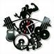 Wall Vinyl Record Clock Powerlifting 12" 216-1-1 photo 1