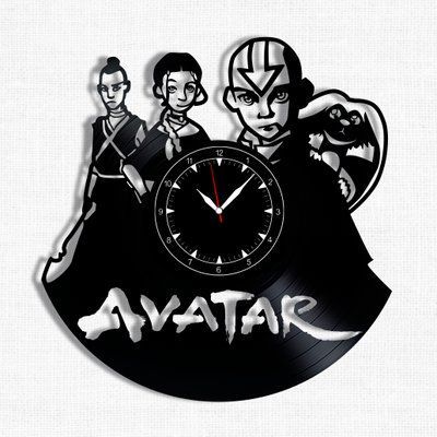 Настінний вініловий годинник Аватар: Останній захисник, діаметр 30см Vinyl-Clock-C-Avatar The Last Airbender-1 фото