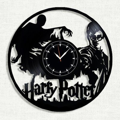 Настінний вініловий годинник Гаррі Поттер, діаметр 30см Vinyl-Clock-M-Harry Potter-4 фото