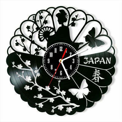 Wall Vinyl Record Clock Japan 12" Vinyl-Clock-Tokyo-1-2 photo