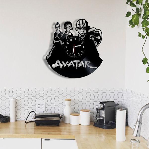 Настінний вініловий годинник Аватар: Останній захисник, діаметр 30см Vinyl-Clock-C-Avatar The Last Airbender-1 фото
